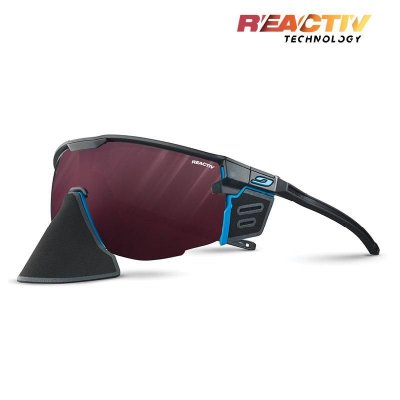 Julbo | Ultimate Cover - Black / Blue with REACTIV 0-4 High Contrast lens