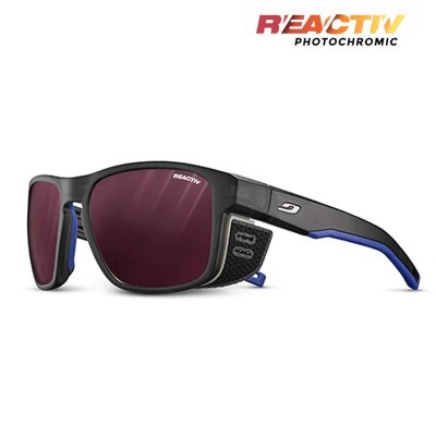 Julbo | Shield - Translucent Black / Blue/ White with REACTIV 0-4 High Contrast lens
