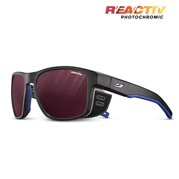 Julbo | Shield - Translucent Black / Blue/ White with REACTIV 0-4 High Contrast lens