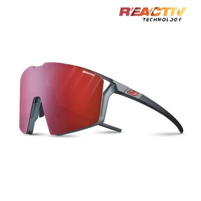 Julbo | Edge - Translucent Black / Matte Orange with REACTIV 0-3 High Contrast lens