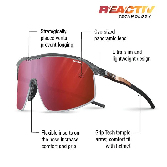 Julbo | Density - Translucent Black / Copper with REACTIV 0-3 High Contrast lens