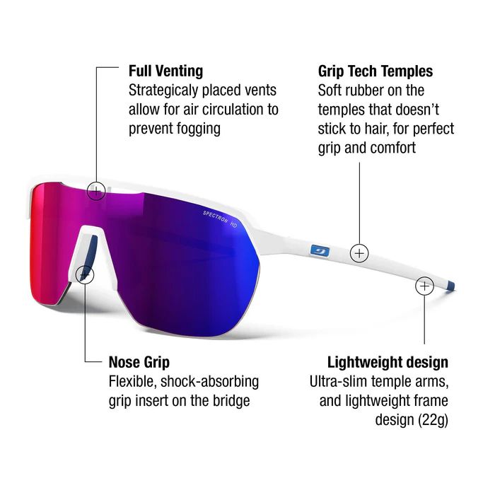 Julbo | Frequency - White / Blue with Spectron 3 HD lens