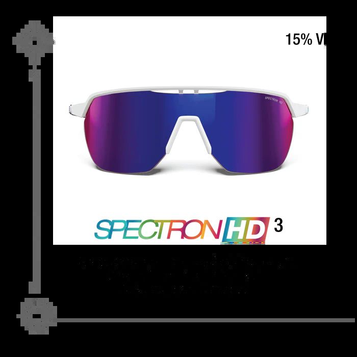 Julbo | Frequency - White / Blue with Spectron 3 HD lens