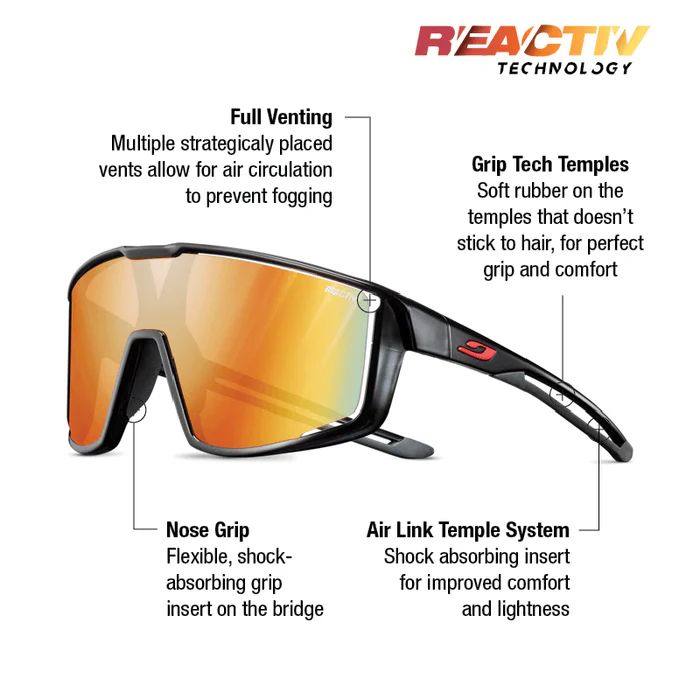 Julbo | Fury - Translucent Black / Black with REACTIV 1-3 Light Amplifier lens