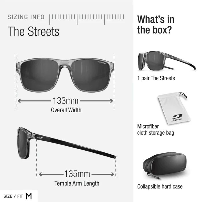Julbo | The Streets - Black / Gray with REACTIV 1-3 Glare Control lens