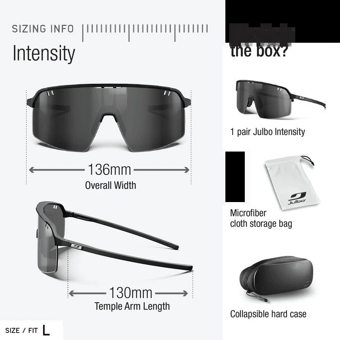 Julbo | Intensity - Matte Black with REACTIV 1-3 High Contrast lens
