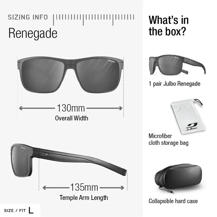 Julbo | Renegade - Black / Black with REACTIV 0-3 High Contrast lens