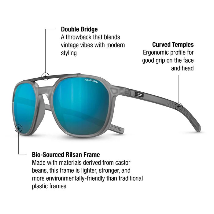 Julbo | Slack - Translucent Gray / Black with Spectron 3 Polarized HD lens