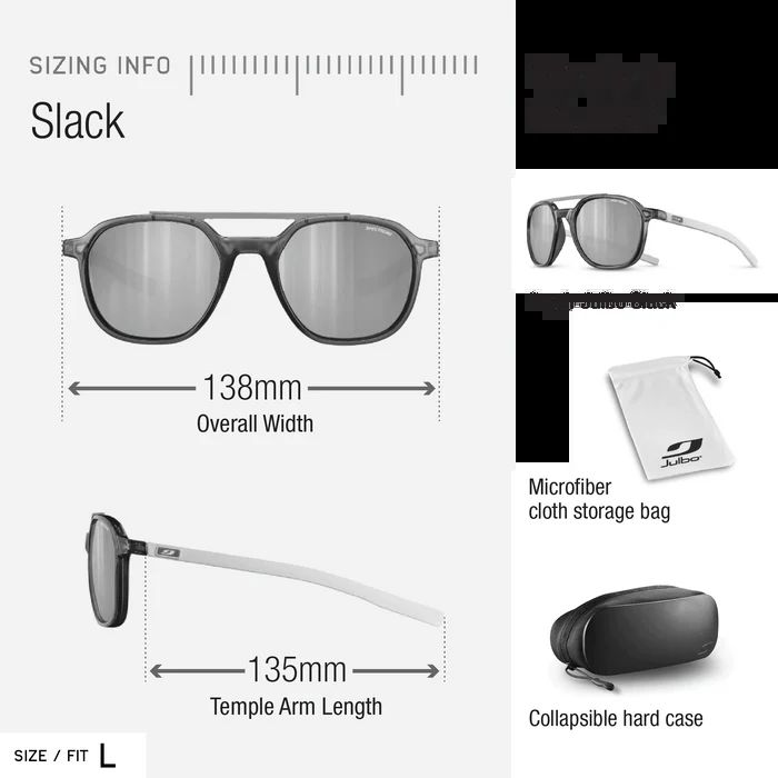 Julbo | Slack - Translucent Gray / Black with Spectron 3 Polarized HD lens