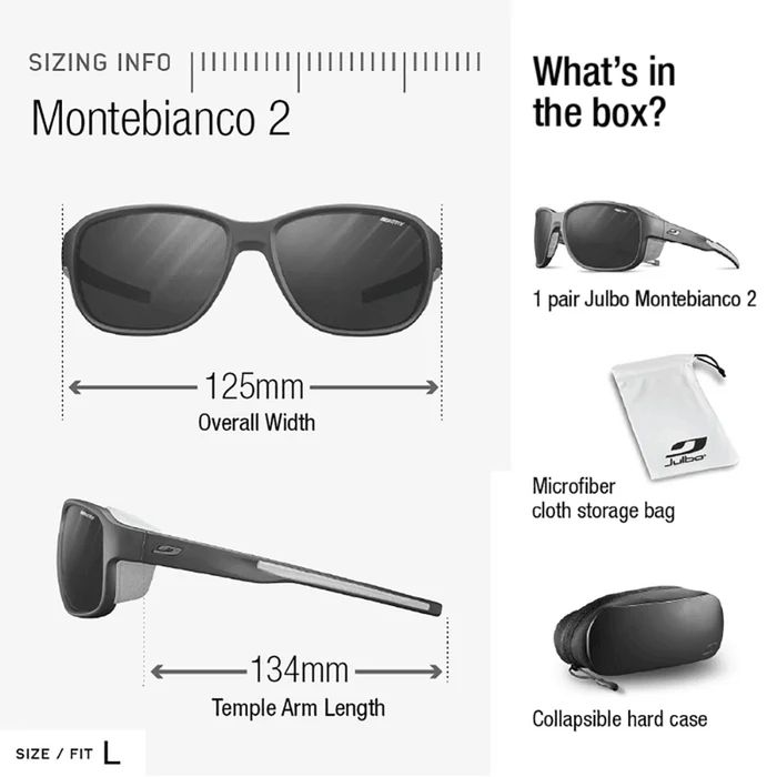 Julbo | Montebianco 2 - Black with REACTIV 2-4 Polarized lens