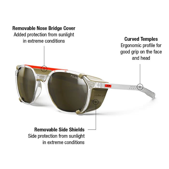 Julbo | Slack Cover - White / Brown with Spectron 3 Polarized lens