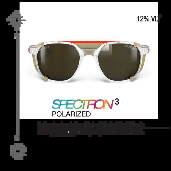 Julbo | Slack Cover - White / Brown with Spectron 3 Polarized lens
