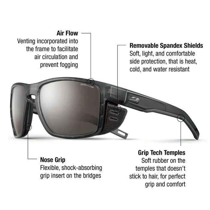 Julbo | Shield - Transluscent Black / Black / Gun with Spectron 4 lens