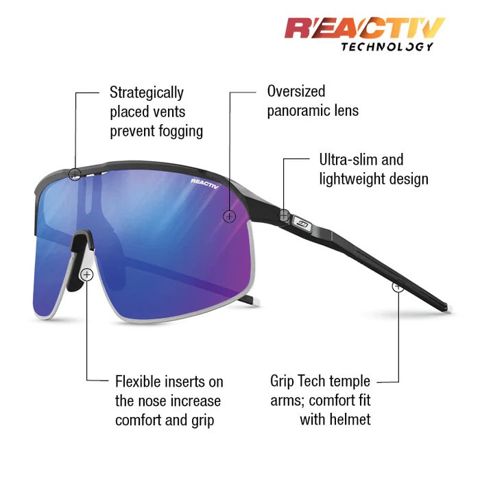Julbo | Density - Black / Black with REACTIV 1-3 High Contrast lens