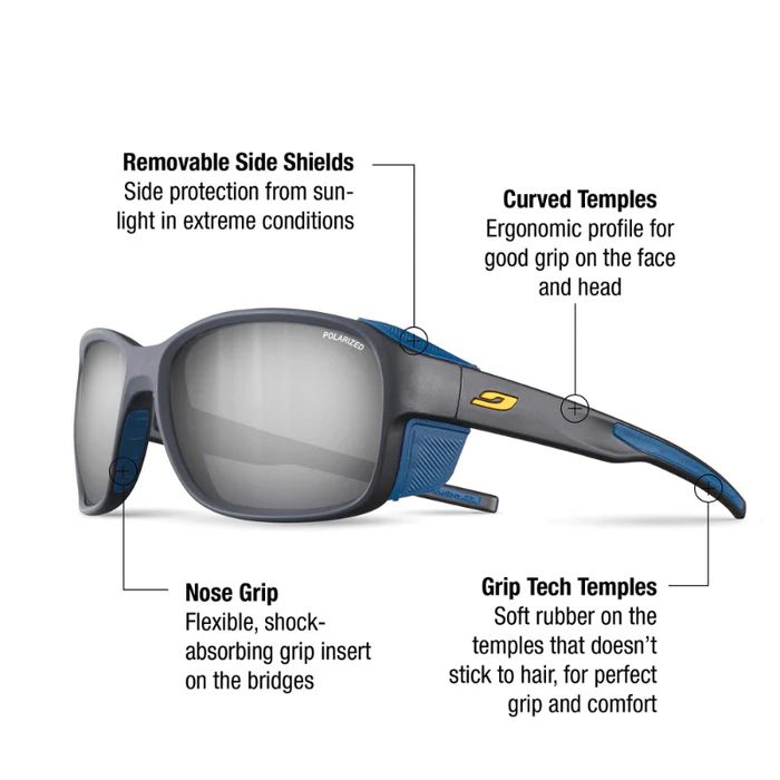 Julbo | Monterosa 2 - Black / Blue /Orange with Spectron 3 Polarized lens
