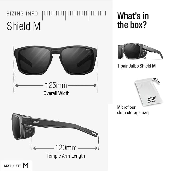 Julbo | Shield M - Burgundy / Gold with Spectron 3 Polarized lens