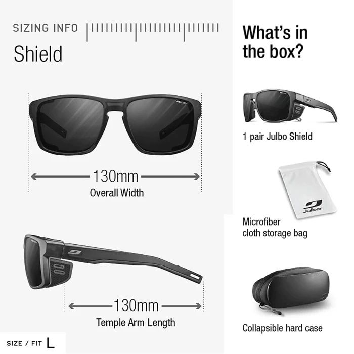 Julbo | Shield - Transluscent Black / Neon Orange with REACTIV 2-4 Polarized lens