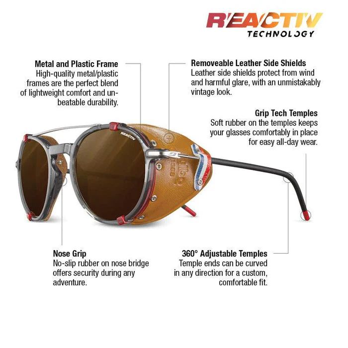 Julbo | Legacy - Translucent Black / Red with REACTIV 2-4 Polarized lens